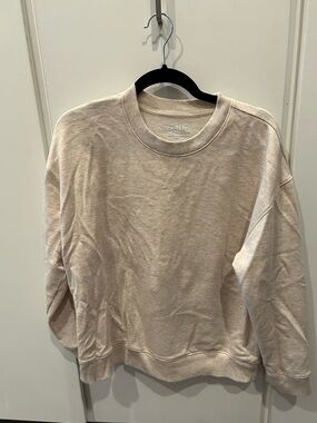Time and Tru Women's Crewneck Sweatshirt - Light Taupe